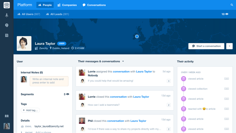 Скриншот (снимок экрана) Intercom
