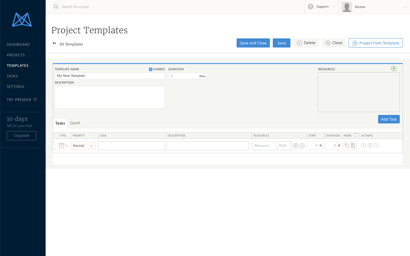 Скриншот (снимок экрана) Mavenlink