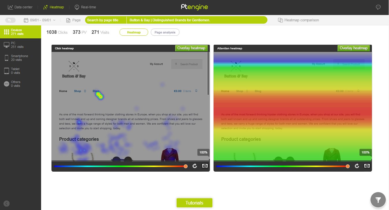 Скриншот (снимок экрана) Ptengine
