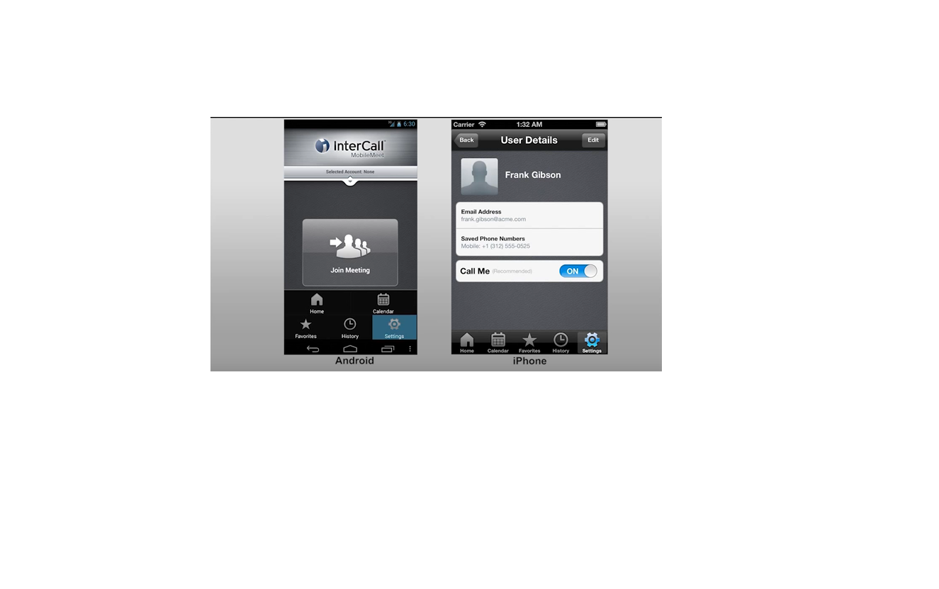 Скриншот (снимок экрана) InterCall