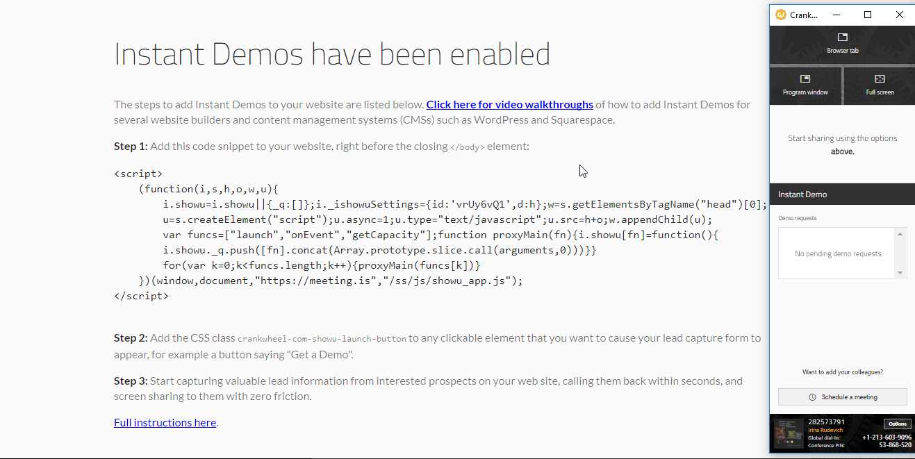Скриншот (снимок экрана) CrankWheel