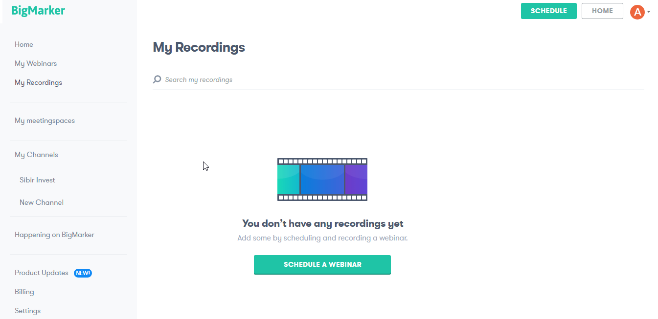 Скриншот (снимок экрана) BigMarker