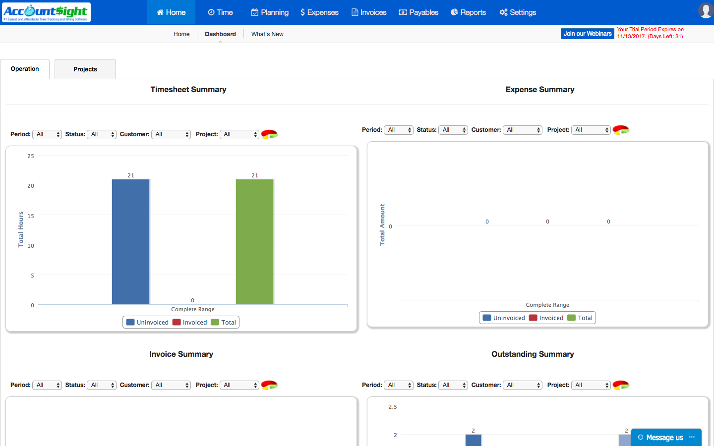 Скриншот (снимок экрана) AccountSight