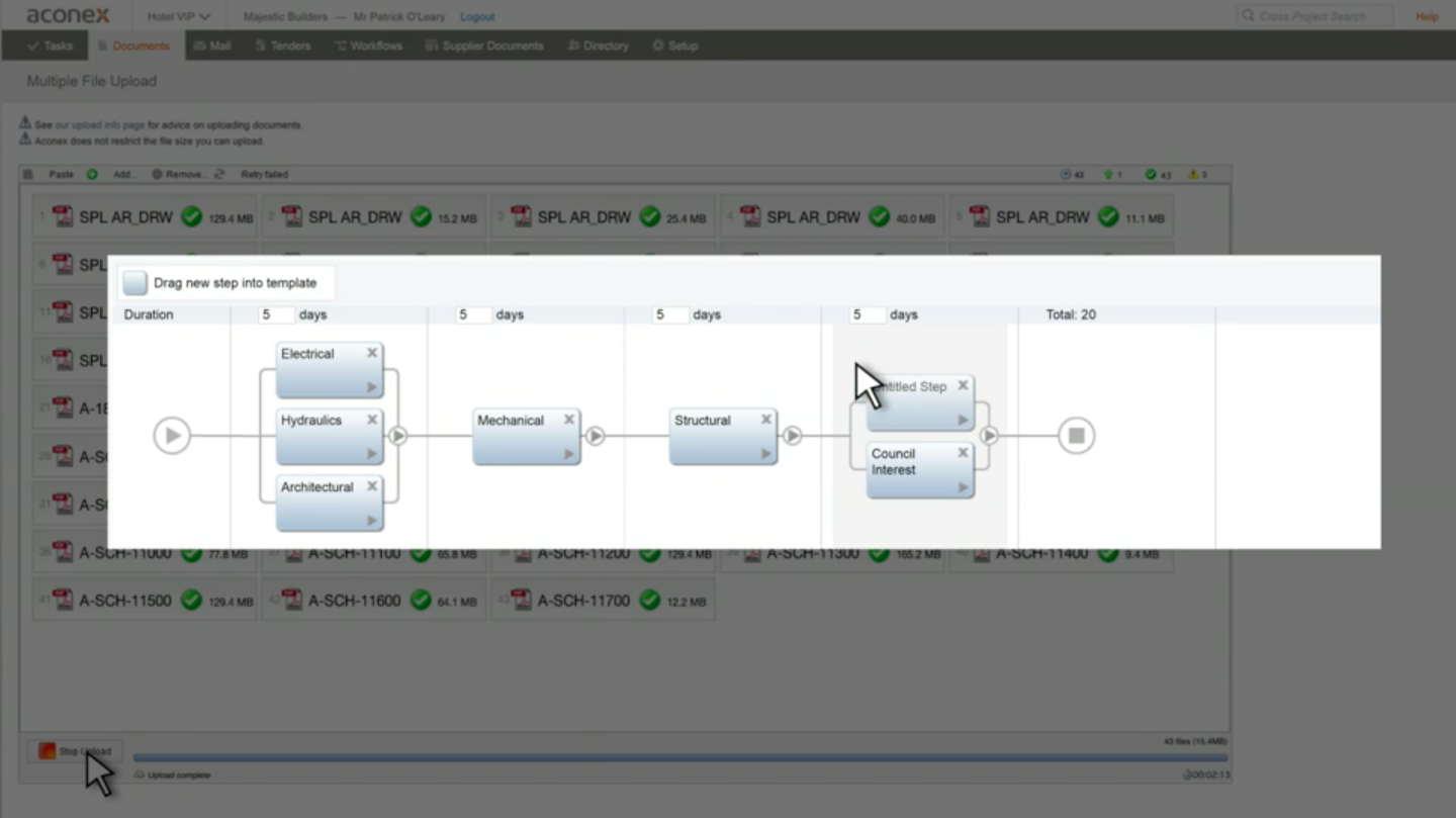 Скриншот (снимок экрана) Aconex