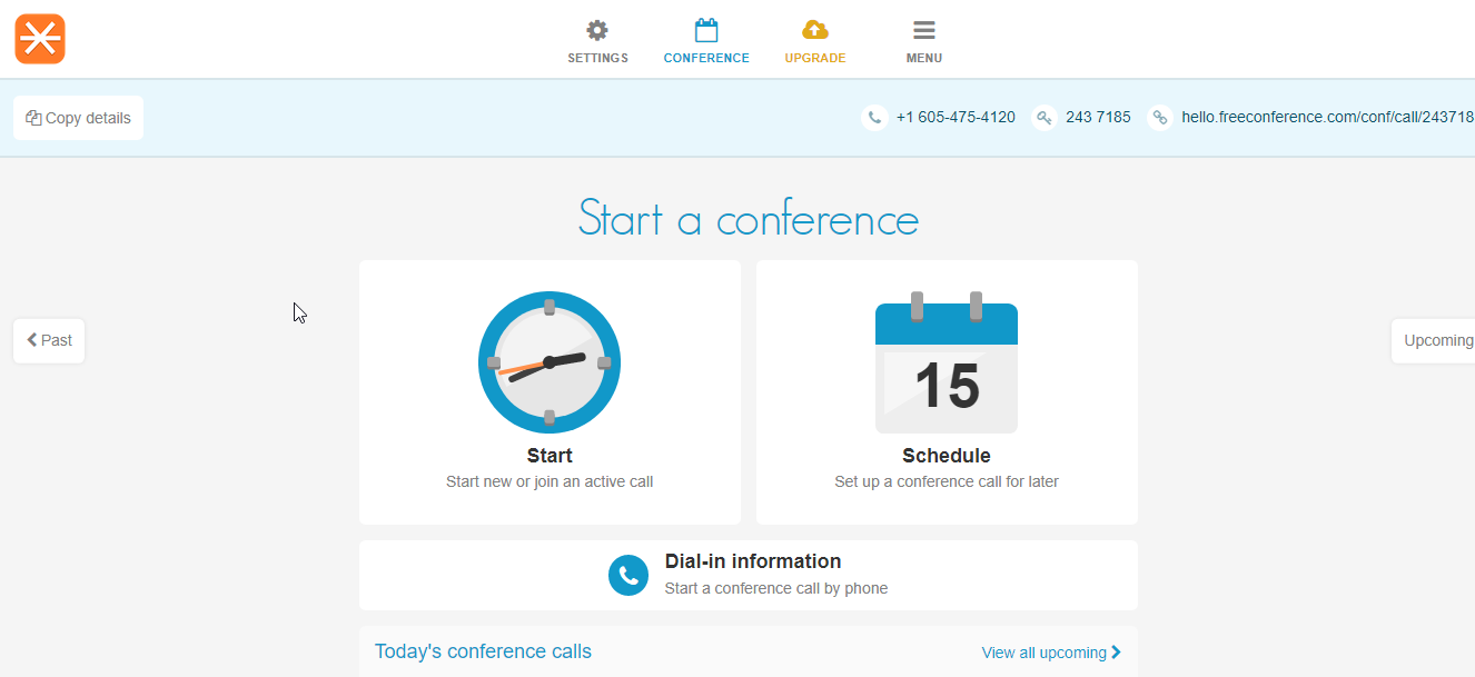 Скриншот (снимок экрана) FreeConference