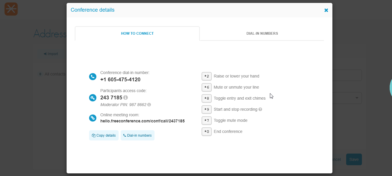 Скриншот (снимок экрана) FreeConference