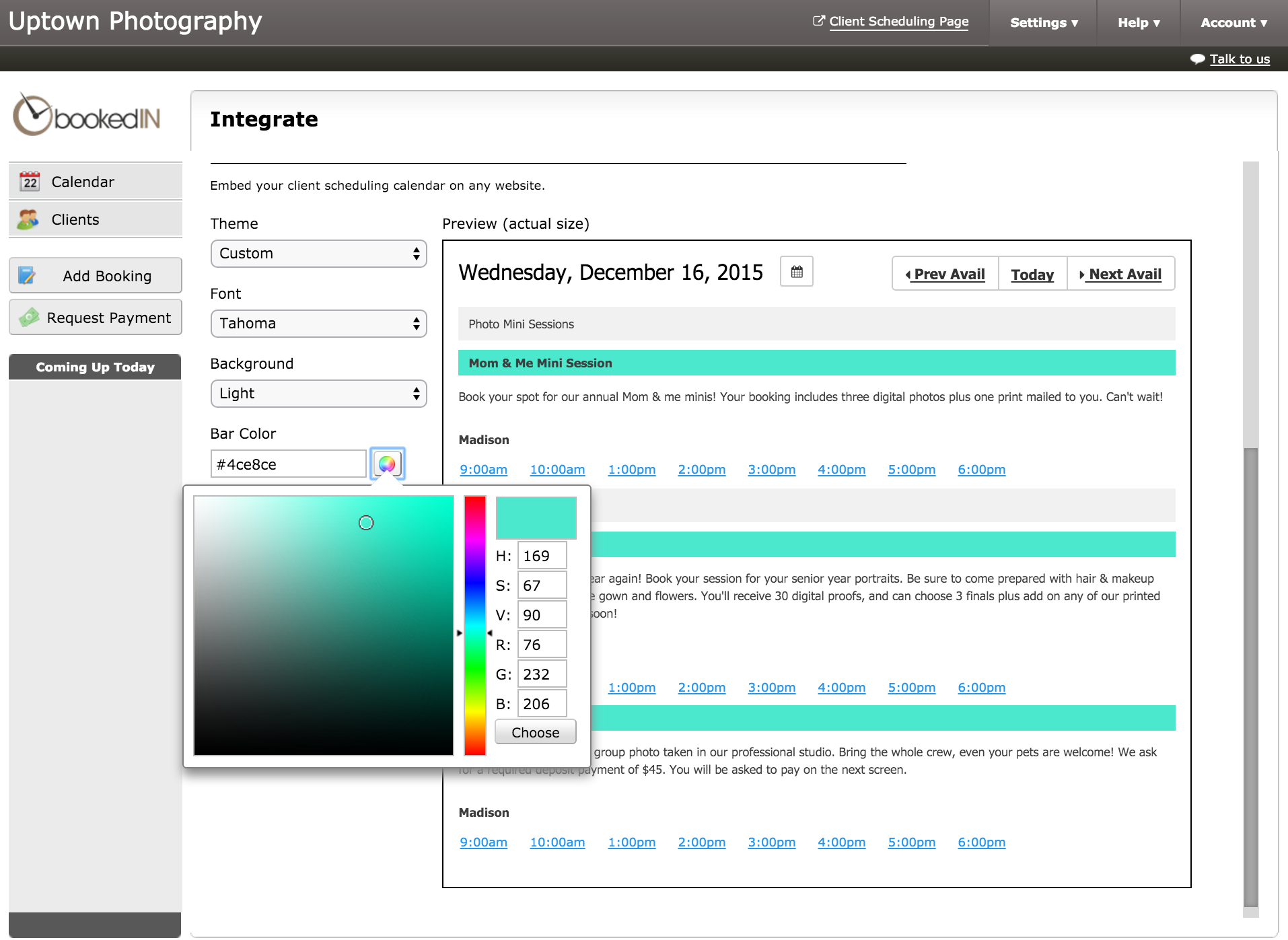 Скриншот (снимок экрана) BookedIN
