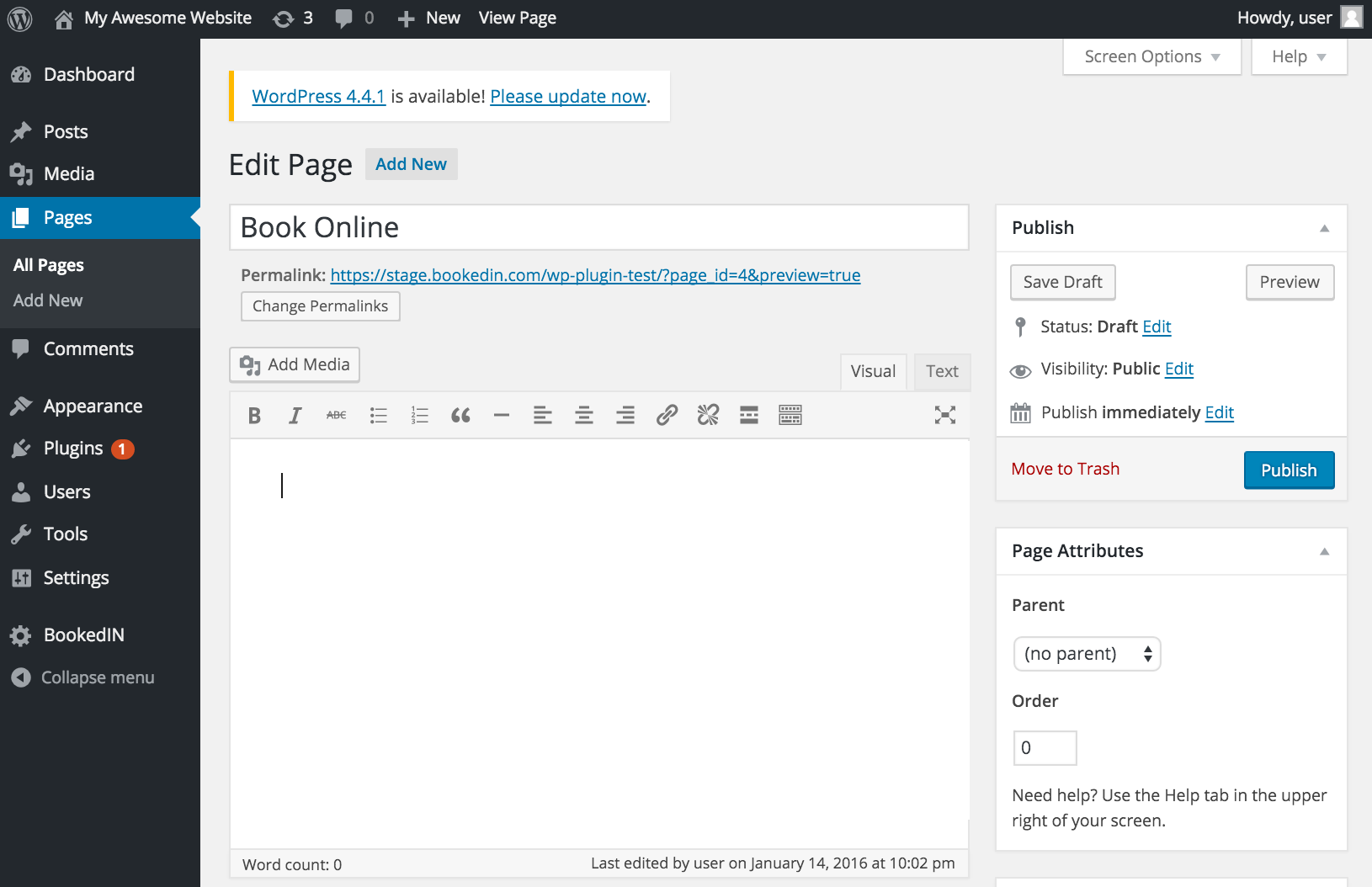 Скриншот (снимок экрана) BookedIN