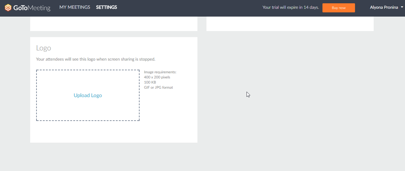 Скриншот (снимок экрана) GoToMeeting