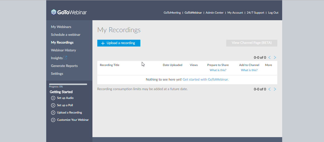 Скриншот (снимок экрана) GoToWebinar