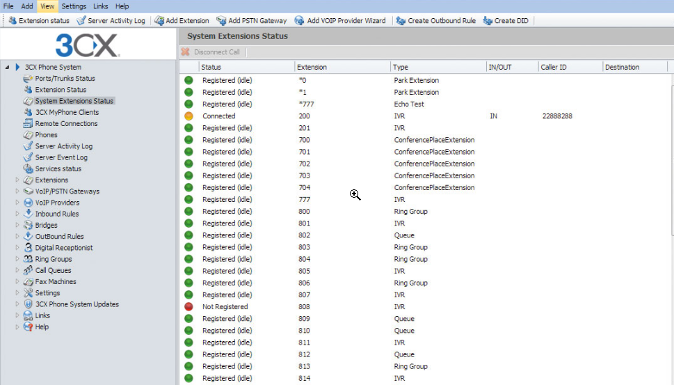 Скриншот (снимок экрана) 3CX