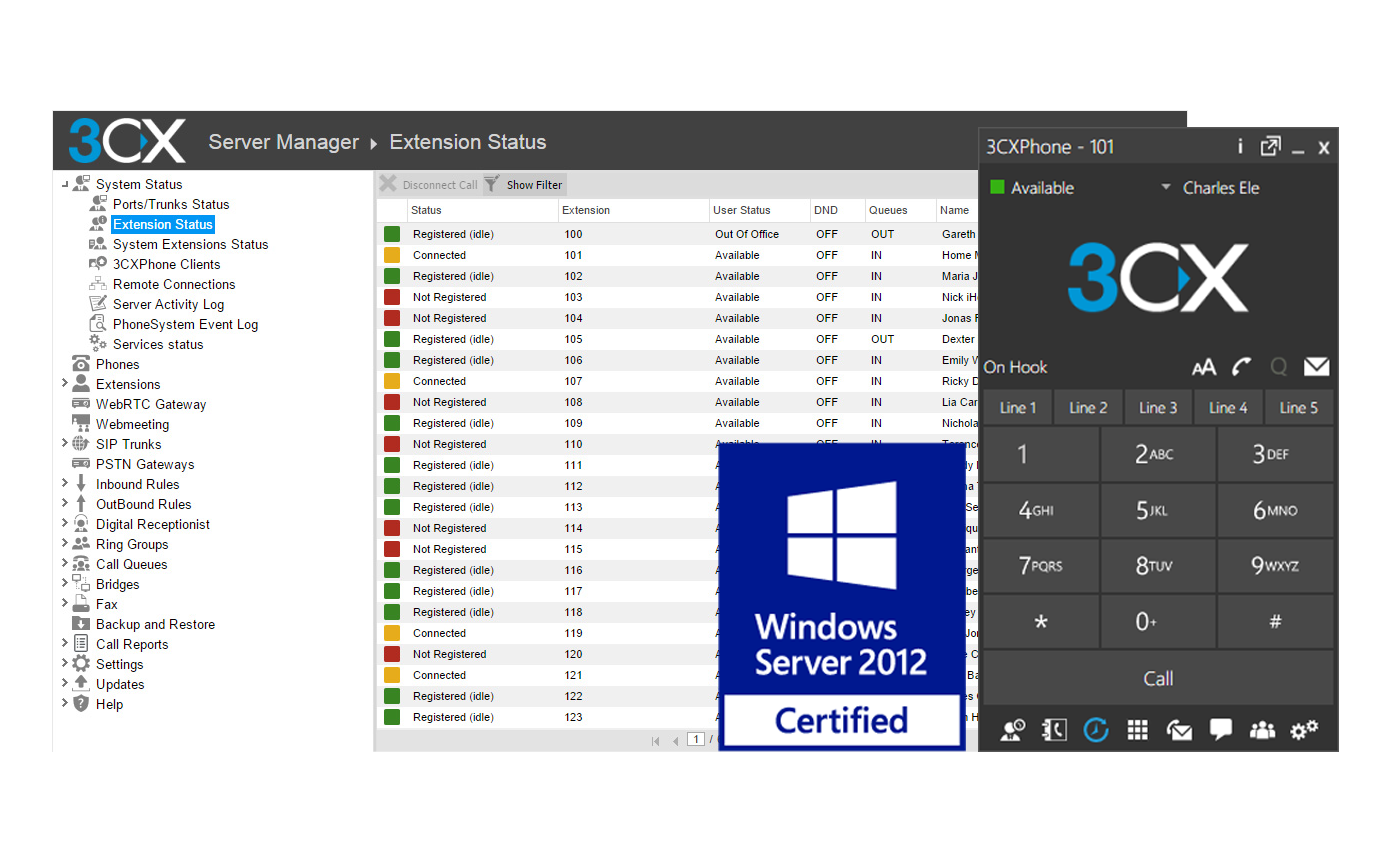 Скриншот (снимок экрана) 3CX
