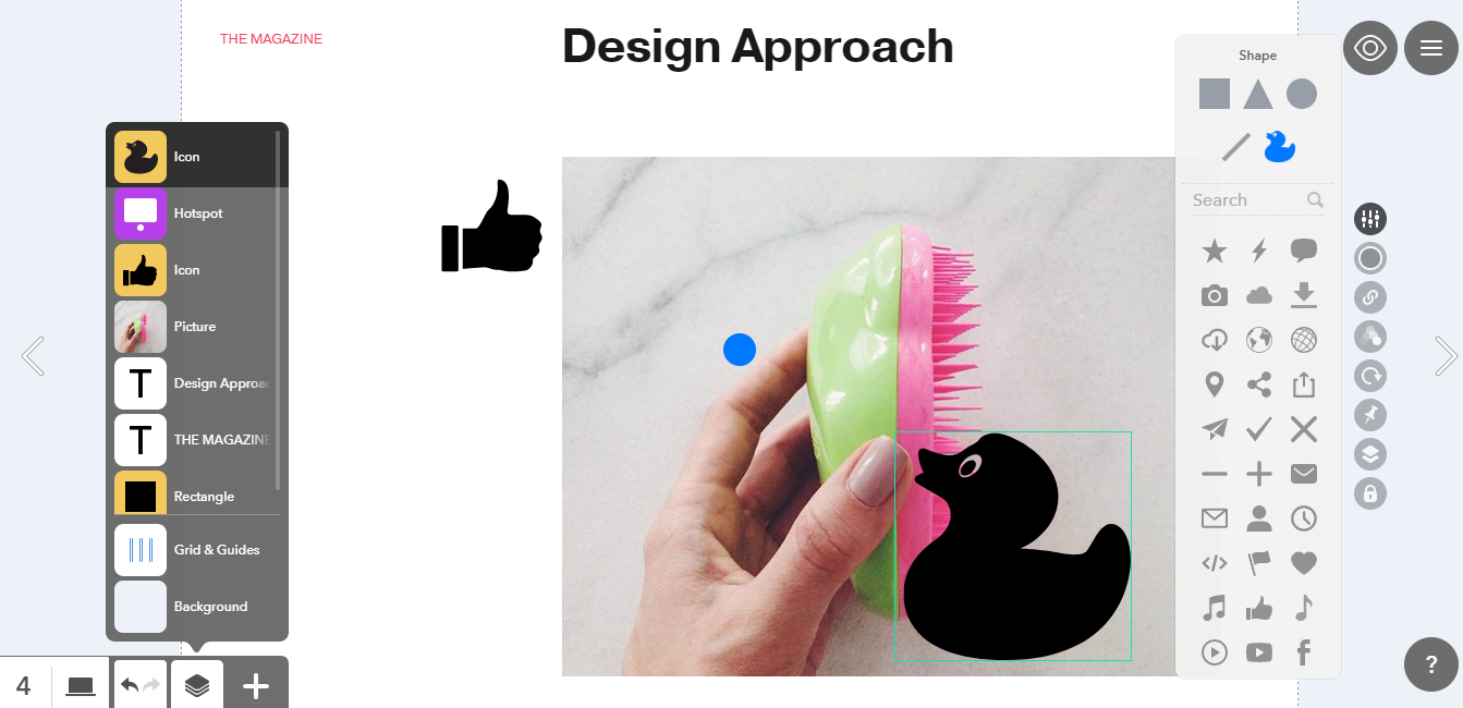 Скриншот (снимок экрана) Readymag