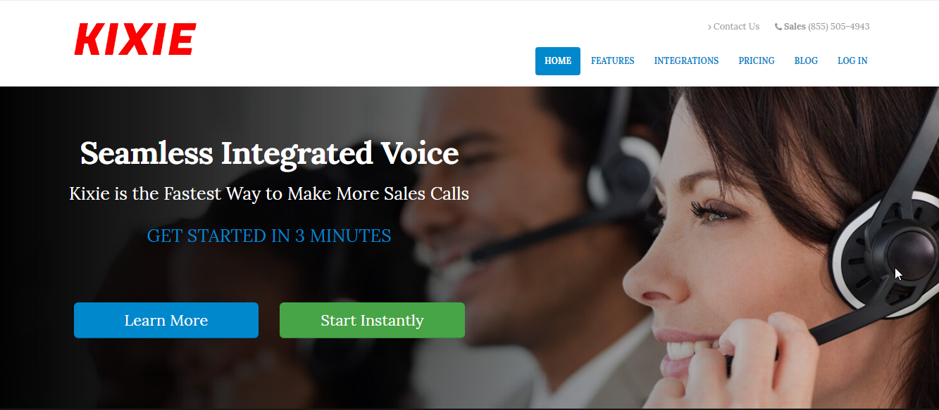 Скриншот (снимок экрана) Kixie