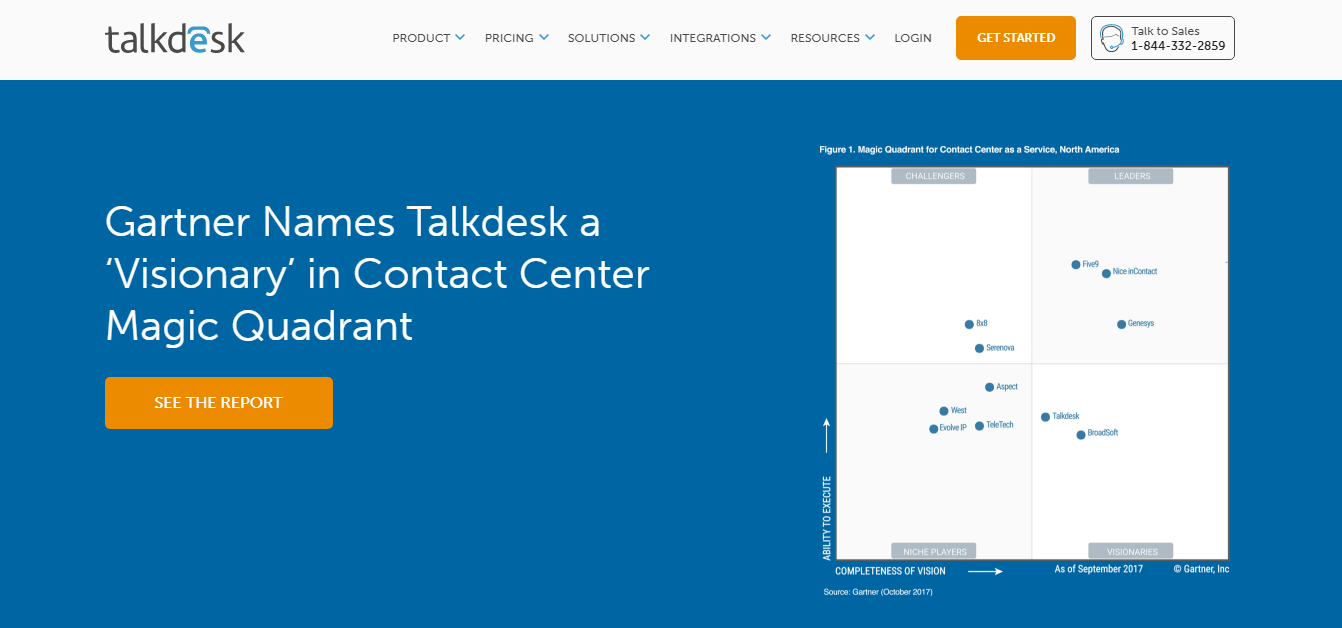 Скриншот (снимок экрана) Talkdesk