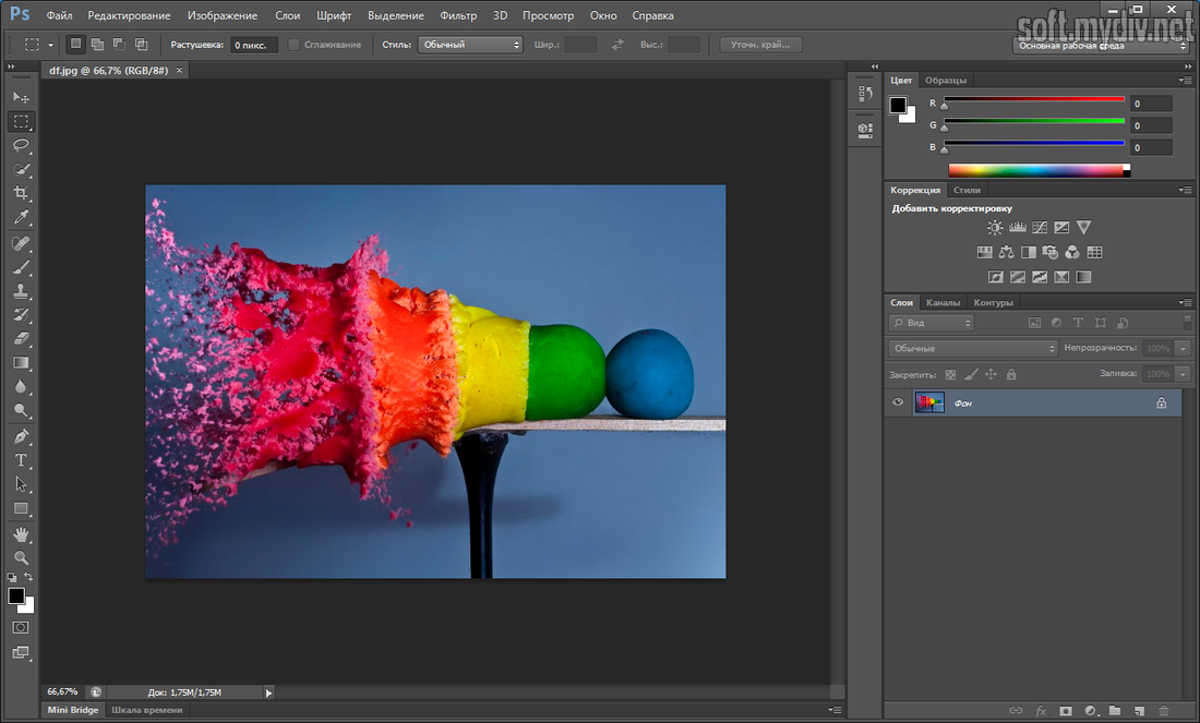 Скриншот (снимок экрана) Adobe Photoshop