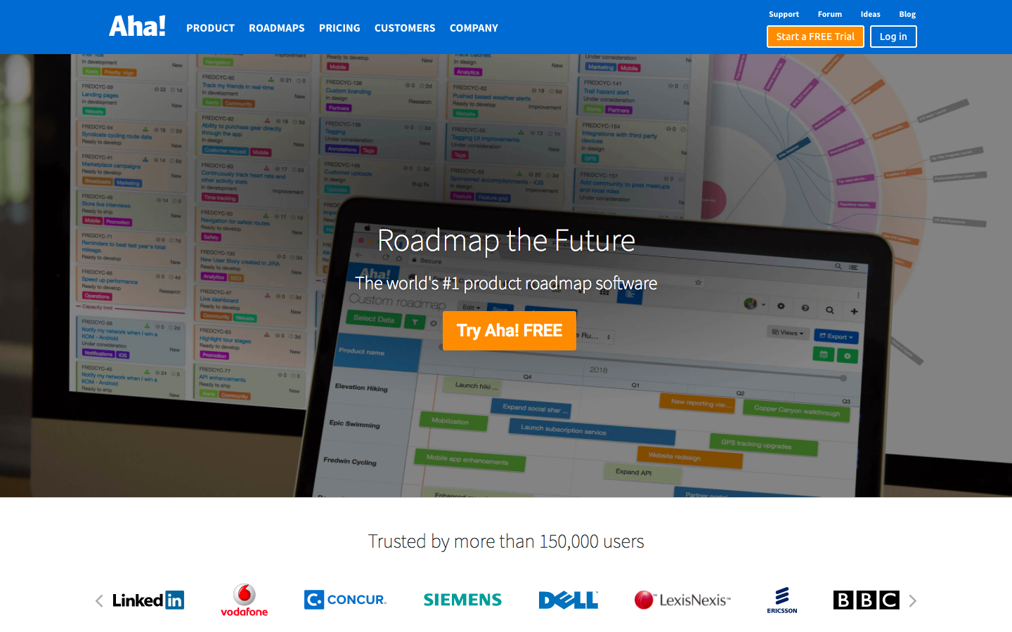 Скриншот (снимок экрана) Aha!