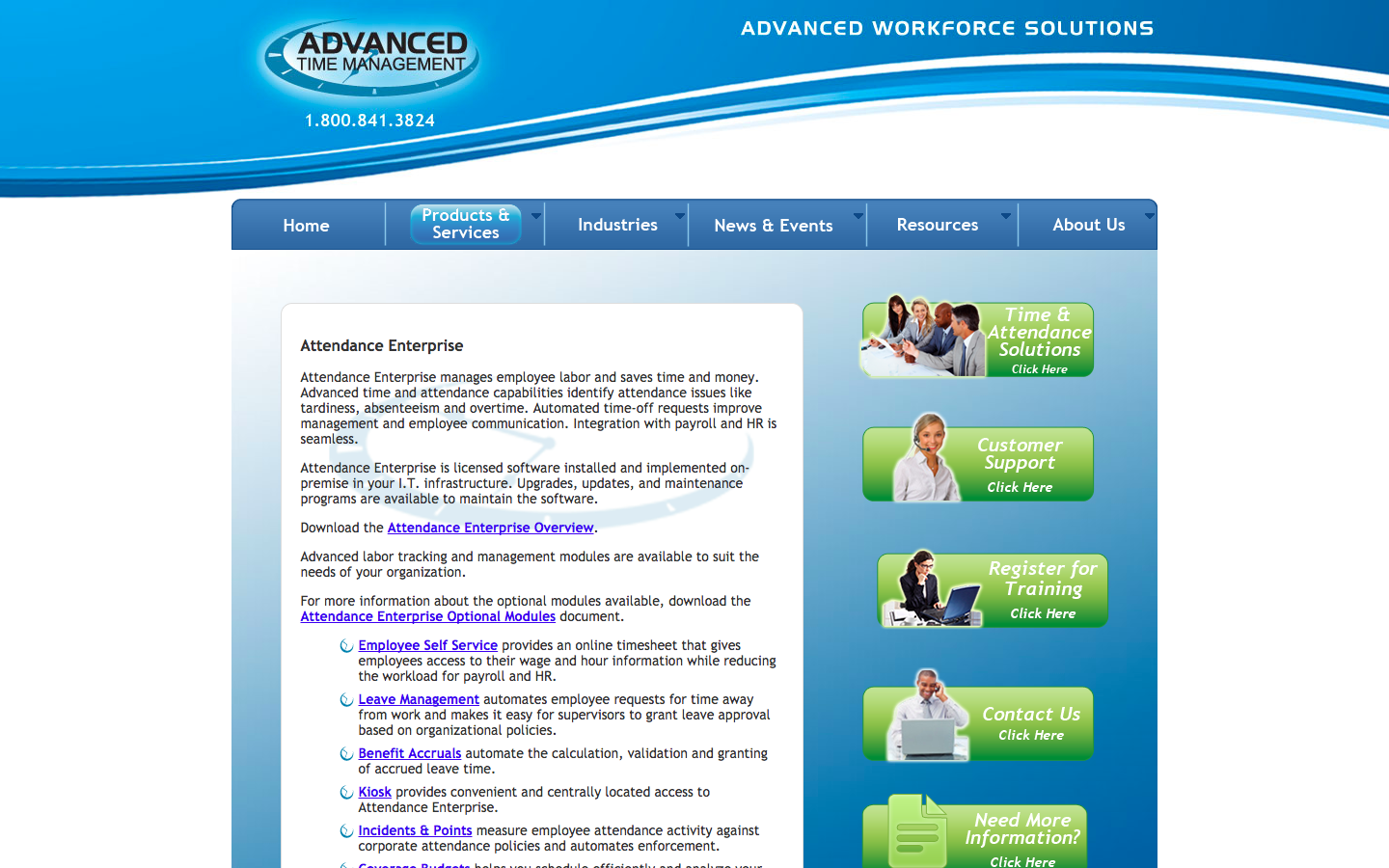 Скриншот (снимок экрана) Attendance Enterprise