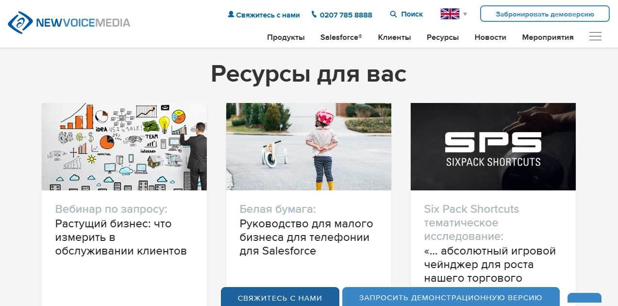 Скриншот (снимок экрана) NewVoiceMedia