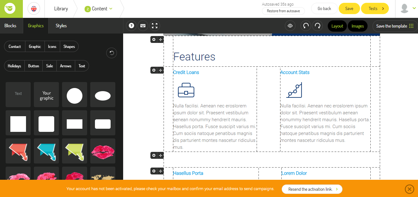 Скриншот (снимок экрана) FreshMail