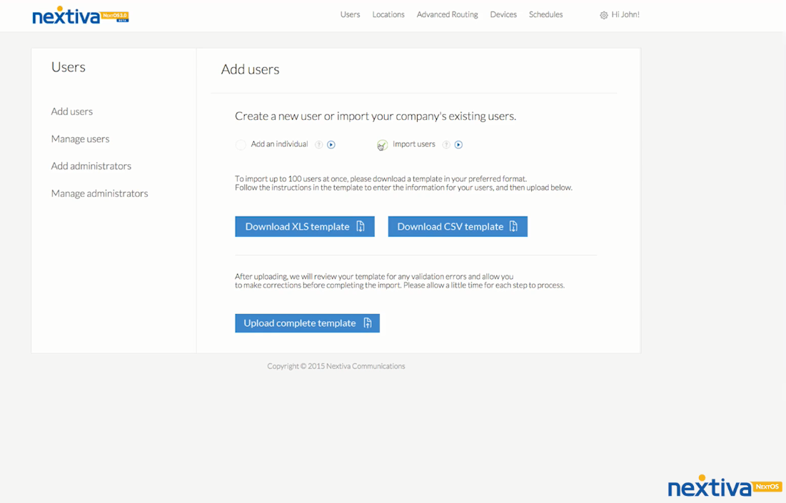 Скриншот (снимок экрана) Nextiva