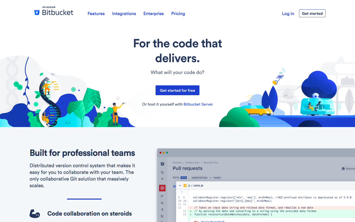 Скриншот (снимок экрана) bitbucket