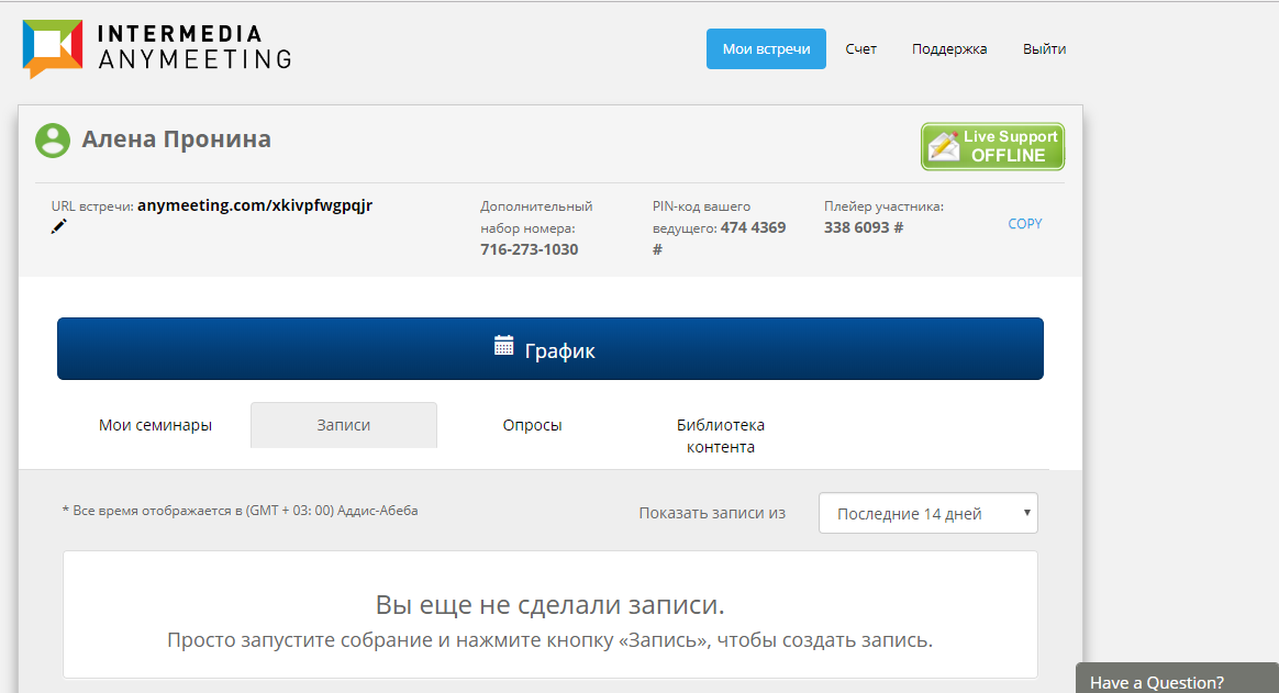 Скриншот (снимок экрана) AnyMeeting