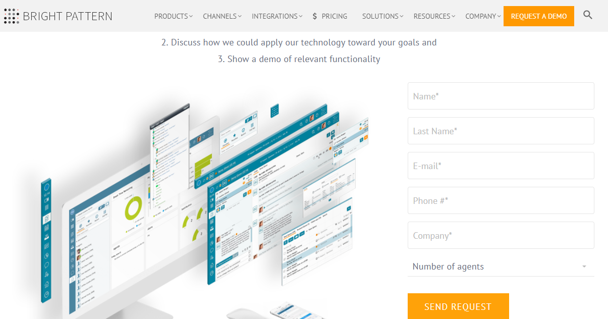 Скриншот (снимок экрана) Bright Pattern