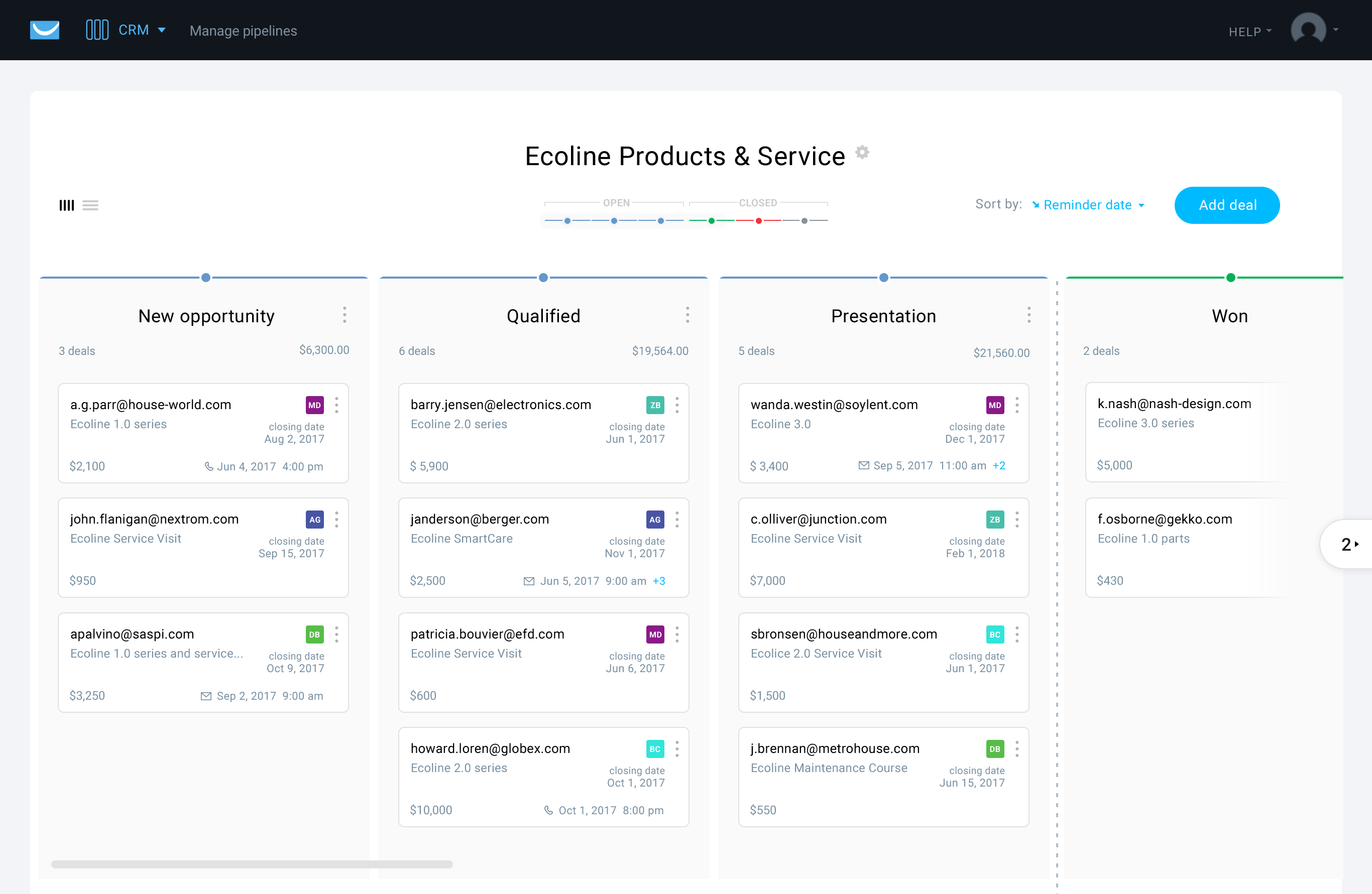 Скриншот (снимок экрана) Getresponse