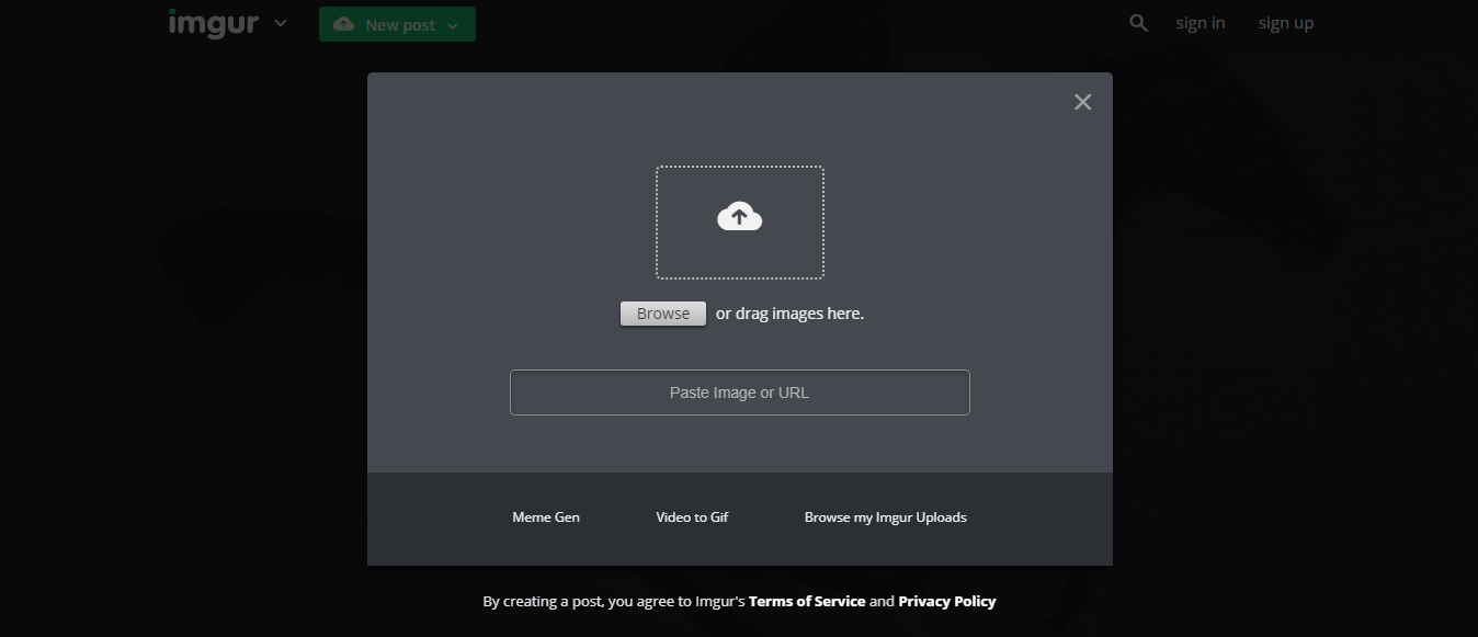 Скриншот (снимок экрана) Imgur
