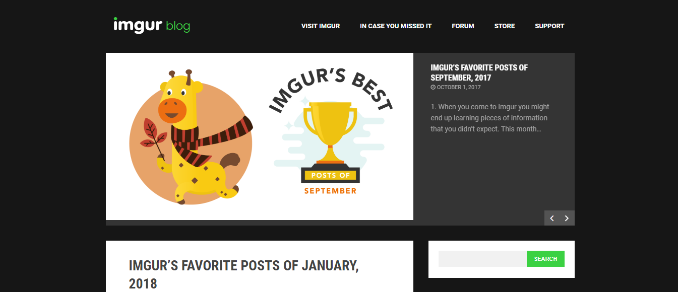 Скриншот (снимок экрана) Imgur