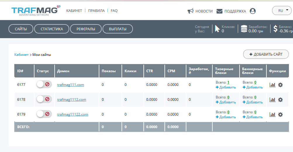 Скриншот (снимок экрана) TrafMag