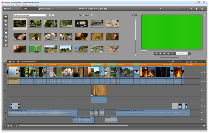 Скриншот (снимок экрана) Pinnacle Studio