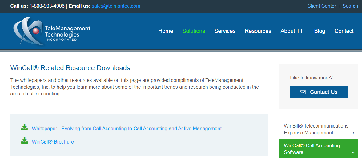 Скриншот (снимок экрана) WinCall