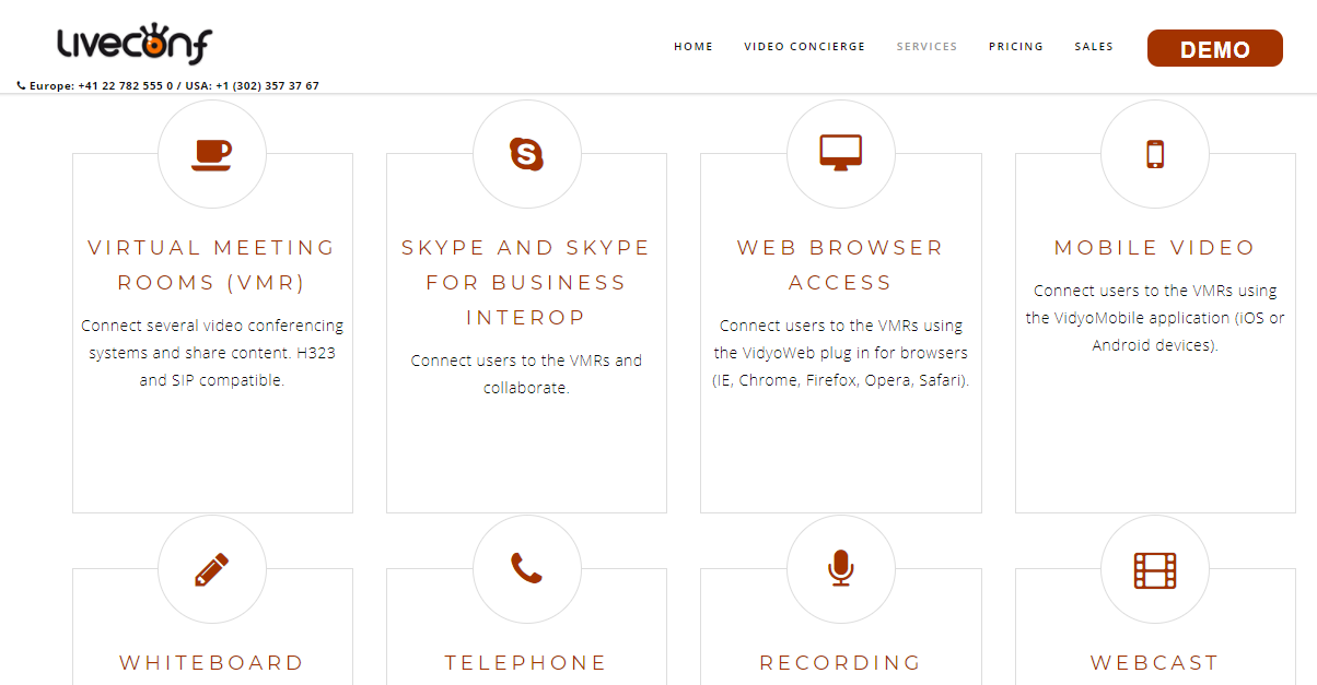 Скриншот (снимок экрана) LiveConf