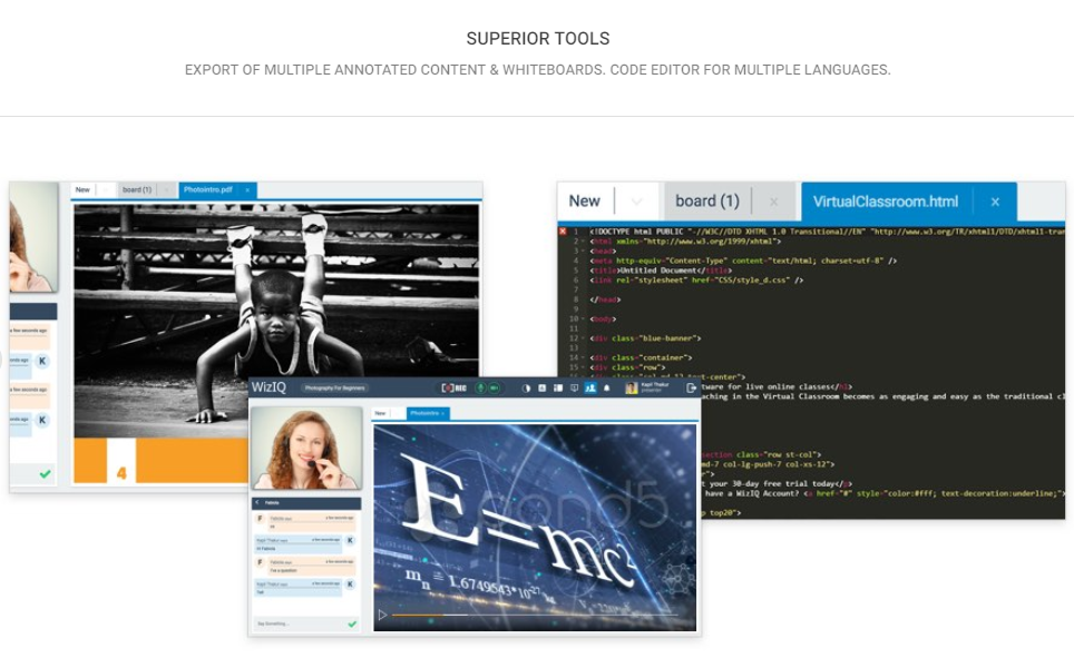 Скриншот (снимок экрана) WizIQ Virtual Classroom