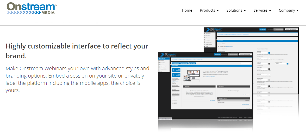 Скриншот (снимок экрана) Onstream Meetings