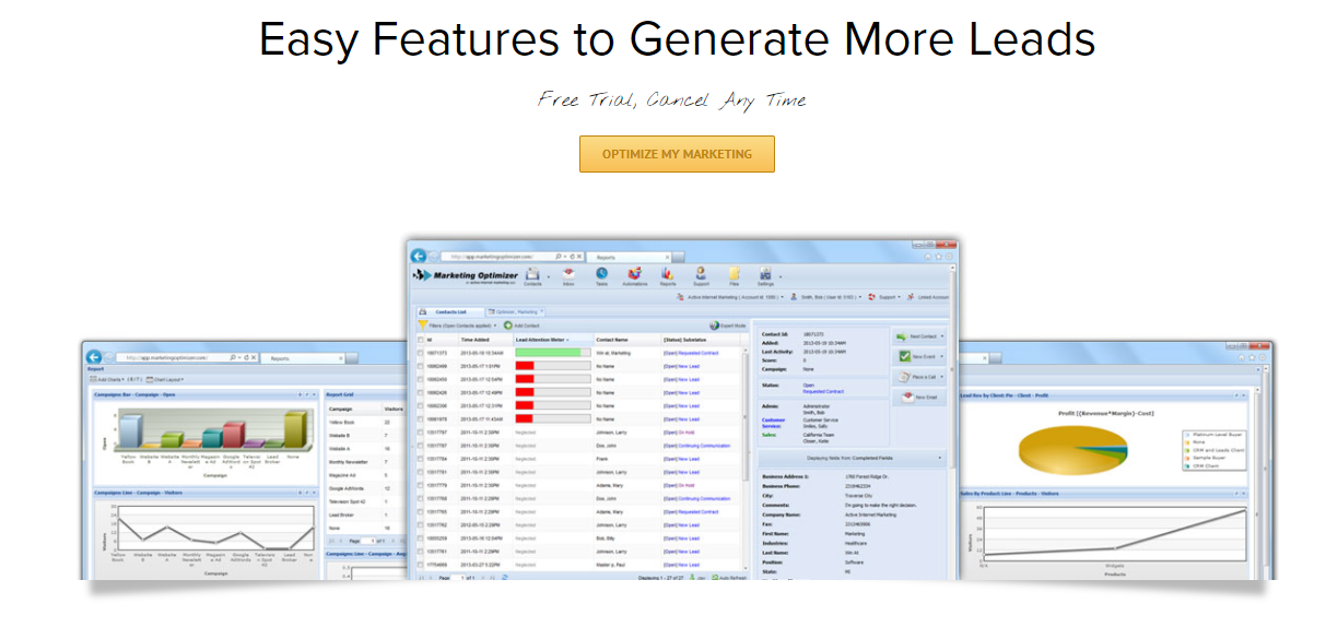 Скриншот (снимок экрана) Marketing Optimizer