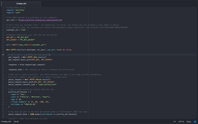 Скриншот (снимок экрана) Localytics