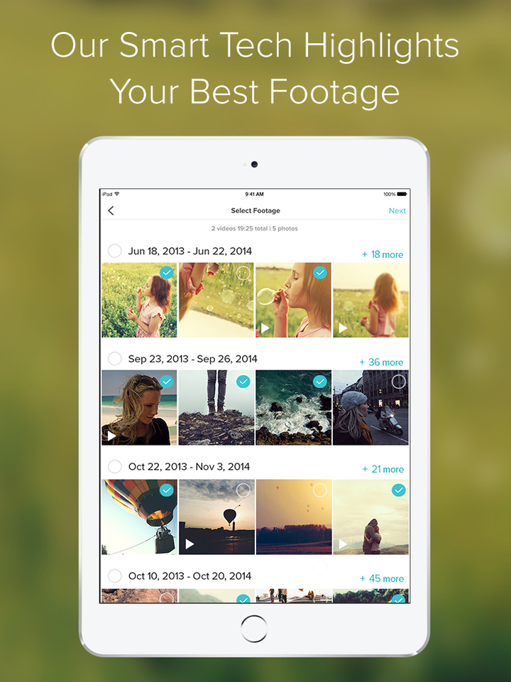 Скриншот (снимок экрана) Magisto