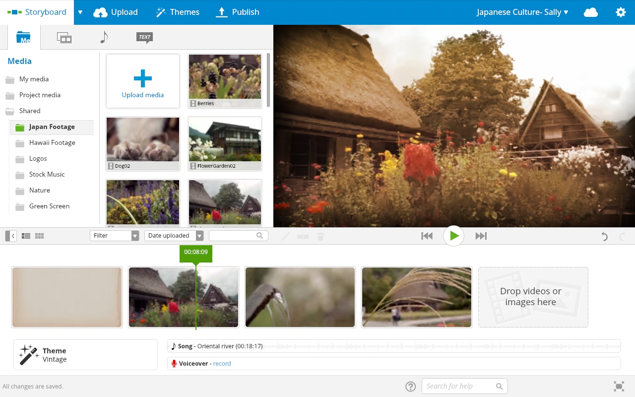 Скриншот (снимок экрана) WeVideo