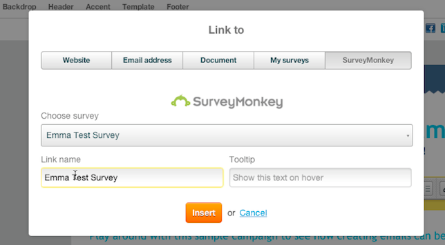 Скриншот (снимок экрана) SurveyMonkey