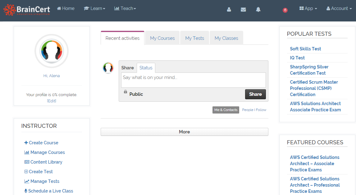 Скриншот (снимок экрана) HTML5 Virtual Classroom