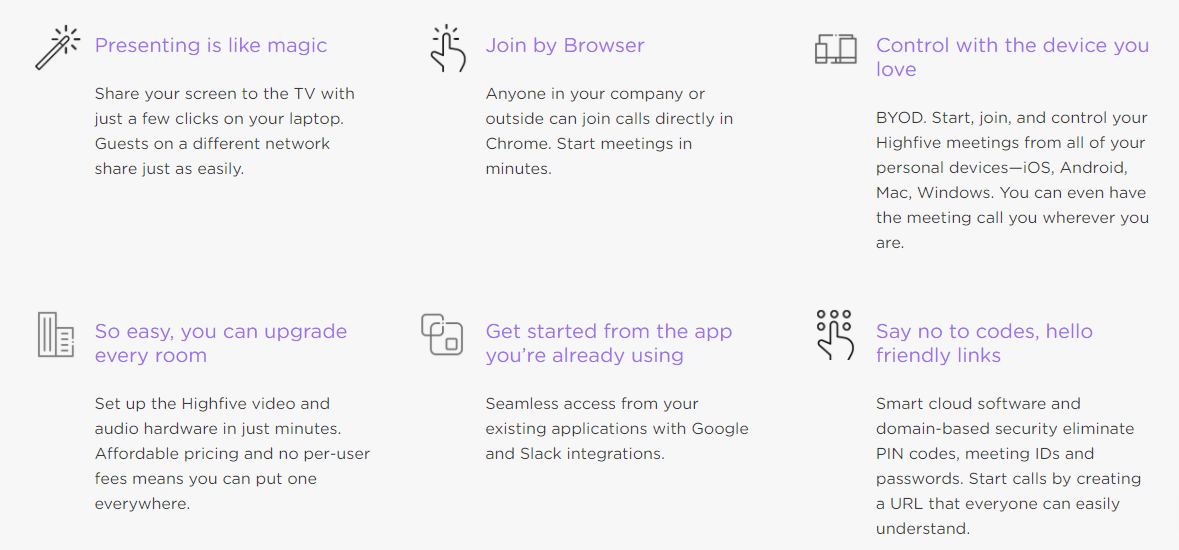 Скриншот (снимок экрана) Highfive