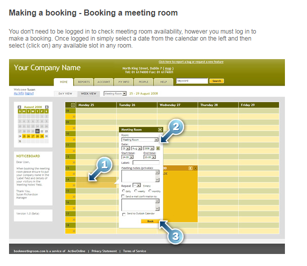 Скриншот (снимок экрана) BookMeetingRoom