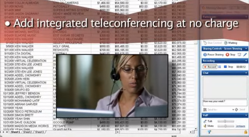 Скриншот (снимок экрана) eBLVD Online Meetings