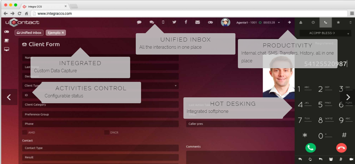 Скриншот (снимок экрана) uContact