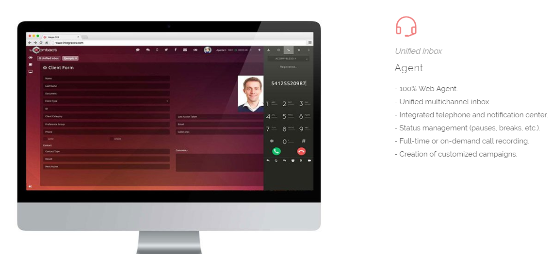 Скриншот (снимок экрана) uContact
