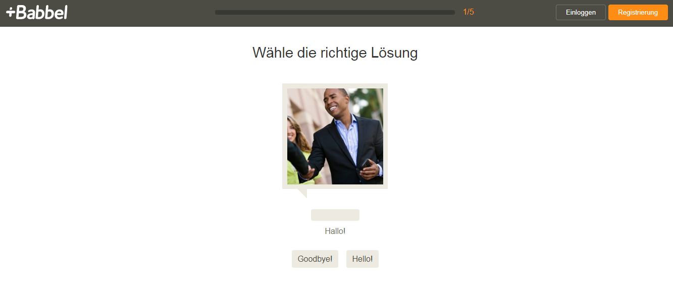 Скриншот (снимок экрана) Babbel