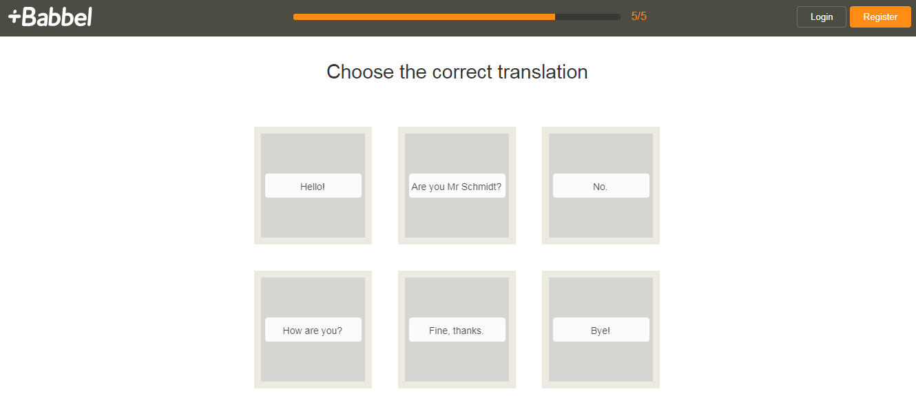 Скриншот (снимок экрана) Babbel